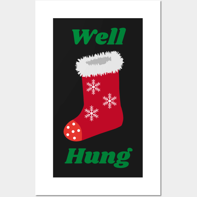Well Hung, Christmas Pun Wall Art by Felicity-K